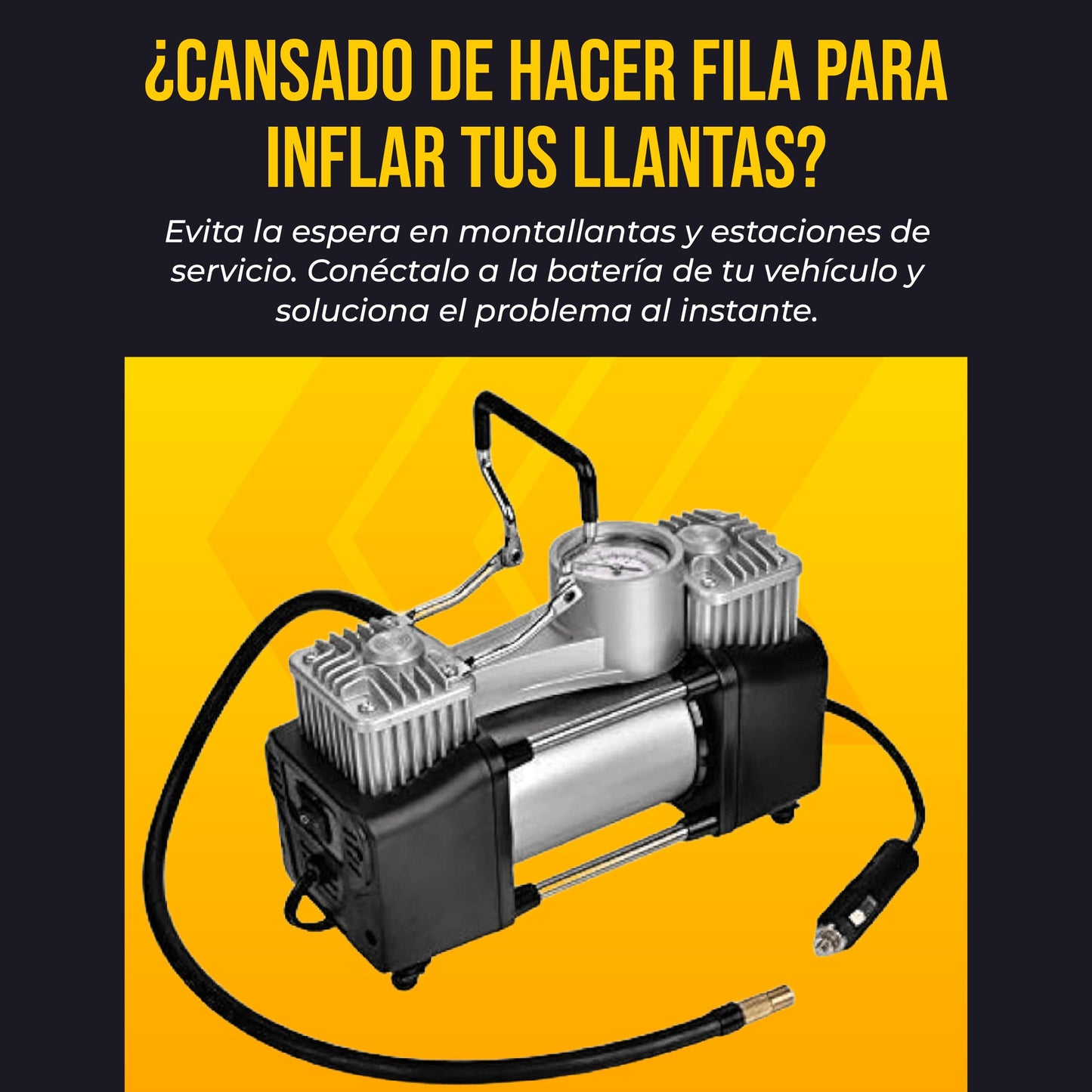 Infla tus llantas en minutos y olvídate de las filas! 🚗⚡