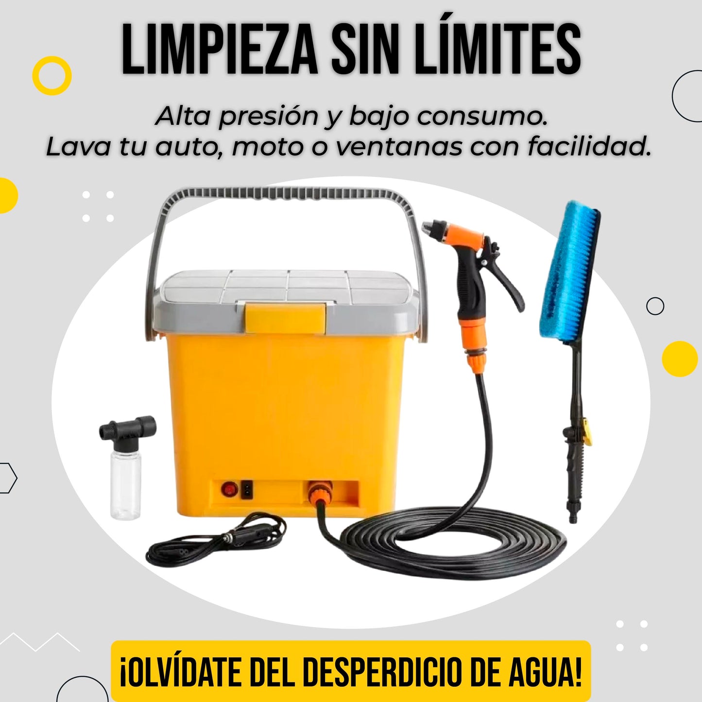 Hidro lavadora Premium Portátil de Alta Presión